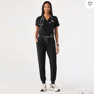 Figs black scrub set XS